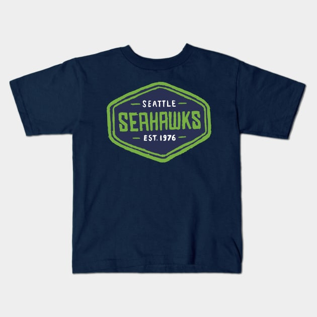 Seattle Seahaaaawks 11 Kids T-Shirt by Very Simple Graph